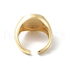 Evil Eye Rack Plating Brass Enamel Cuff Ring for Women RJEW-F143-05G-02-3