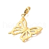 Butterfly 304 Stainless Steel Pendant Decorations STAS-R159-15G-2