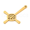304 Stainless Steel Pendants STAS-Z076-09G-2