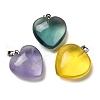 Natural Fluorite Pendants G-C155-02B-P-1