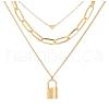 Alloy Pendant Layered Chain Necklaces for Women WGC39CD-10-1