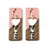Resin and Walnut Pendants WOOD-I013-01B-1