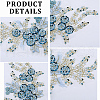 3D Flower Polyester Embroidery Sew on Appliques PATC-WH0012-02B-6