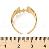Bat Hammered 304 Stainless Steel Cuff Rings RJEW-S626-03G-3