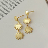 S925 Sterling Silver Sunflower Tassel Stud Earrings CG4373-2