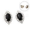 Brass Micro Pave Cubic Zirconia Stud Earrings EJEW-M103-02P-4