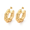 Twist C-Shaped 304 Stainless Steel Stud Earrings for Women EJEW-A125-04G-4