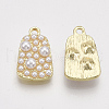 ABS Plastic Imitation Pearl Pendants PALLOY-T071-009-2