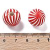 Printed Schima Wood European Beads WOOD-G023-15C-3