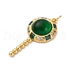 Brass Micro Pave Cubic Zirconia Pendants KK-U076-04G-02-2
