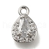 Rack Plating Brass Micro Pave Cubic Zirconia Charms KK-M014-06P-1
