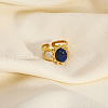 Oval Natural Lapis Lazuli Finger Rings QU8583-4