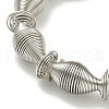 Non-Tarnish Adjustable 304 Stainless Steel Bicone Spring Wire Bracelets BJEW-H617-10P-2