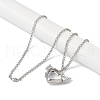 Brass Rhinestone Pendant Necklaces NJEW-G089-16F-P-2