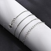 Brass Box Chain Necklaces for Women NJEW-G160-17P-2