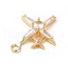 Brass Cubic Zirconia Pendants KK-M233-08G-A-3