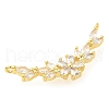Rack Plating Brass Cubic Zirconia Pendants KK-S396-31G-2