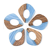 Resin & Walnut Wood Pendants RESI-S389-016A-2