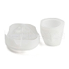 Abstract Art Human Face Cup & Cup Mat Silicone Statue Mold DIY-E072-03-3