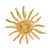 Ion Plating(IP) 304 Stainless Steel Sun Open Cuff Rings RJEW-M047-03G-2