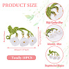 Lily of the Valley Glass Conntctor Charms PALLOY-TAC0098-3