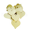 Unfinished Wood Heart Shape Discs Slices Pendants WOCR-PW0001-016B-1