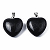 Natural Obsidian Pendants G-N0325-12A-3