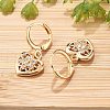 Brass Micro Pave Clear Cubic Zirconia Hoop Earrings for Women EJEW-G428-24G-02-3