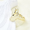 Brass Cuff Rings for Women RJEW-G347-16G-3
