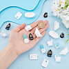   30Pcs 5 Styles Bathroom Theme Opaque Resin Pendants RESI-PH0002-24-3