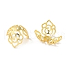 Rack Plating Brass Flower Bead Caps KK-K381-03G-01-2