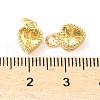 Real 18K Gold Plated Brass Inlaid Cubic Zirconia Charms ZIRC-L100-074G-02-3