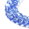 Electroplate Transparent Glass Beads Strands EGLA-A035-T4mm-A14-3