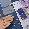 SUNNYCLUE 12Pcs 201 Stainless Steel Huggie Hoop Earring Findings STAS-SC0007-98G-3