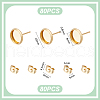 Unicraftale Flat Round 304 Stainless Steel Stud Earring Settings STAS-UN0060-74B-G-3