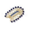 Bohemia Style Glass Seed Beaded Oval Pendants PALLOY-MZ00559-4