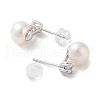 Mother's Day Jewellery Natural Pearl Stud Earrings for Women EJEW-C082-12B-P-2