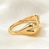 Ion Plating(IP) 304 Stainless Steel Leaf Open Cuff Rings for Women RJEW-G319-02G-3