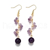 Natural Amethyst Earrings Dangle Earrings EJEW-TA00653-02-2