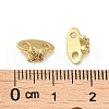 Brass Micro Pave Clear Cubic Zirconia Slide Charms KK-P239-18G-3