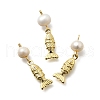 Brass Micro Pave Cubic Zirconia Pendants KK-Z093-29G-1