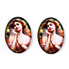 Glass Cabochons GGLA-T004-01V-1