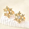 Brass Micro Pave Clear Cubic Zirconia Cuff Earrings EJEW-F370-25G-1