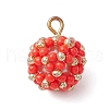Seed Beads Beaded Charms PALLOY-MZ00314-01-1