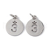 Non-Tarnish 304 Stainless Steel Charms STAS-Q201-T448P-1