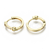 Brass Micro Pave Clear Cubic Zirconia Huggie Hoop Earrings EJEW-S201-208G-NF-3