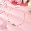 Adjustable Natural Green Aventurine & Yellow Jade Round Braided Beaded Necklaces for Women NJEW-JN05317-1