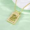 Brass Religion Pendant Necklaces NJEW-C071-06A-G-1