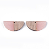 Resin & Wood Semi Circle Pendants RESI-S358-54C-2