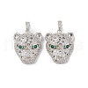 Brass Micro Pave Cubic Zirconia Pendants KK-M240-05P-1